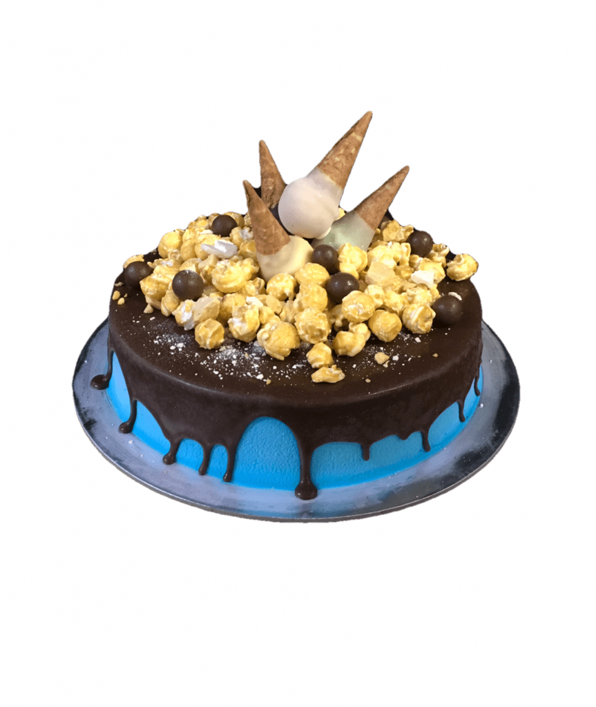 Mini Cone Cluster Cake Choc Drip Blue Cream - Pure Gelato Sydney - Pure ...