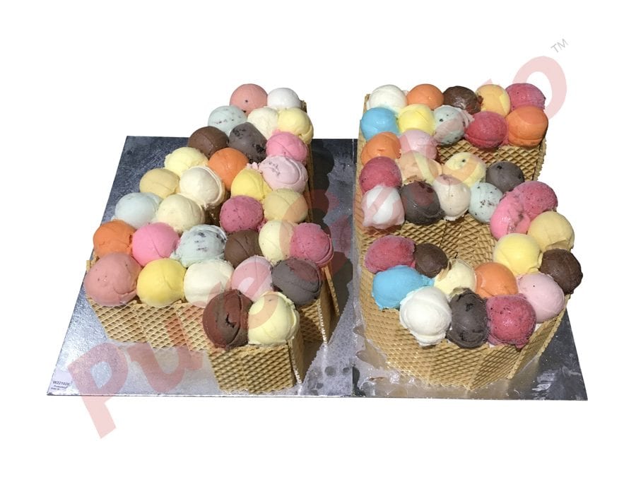 NUMERAL CAKE 45 SCOOP CAKE WAFER SIDES