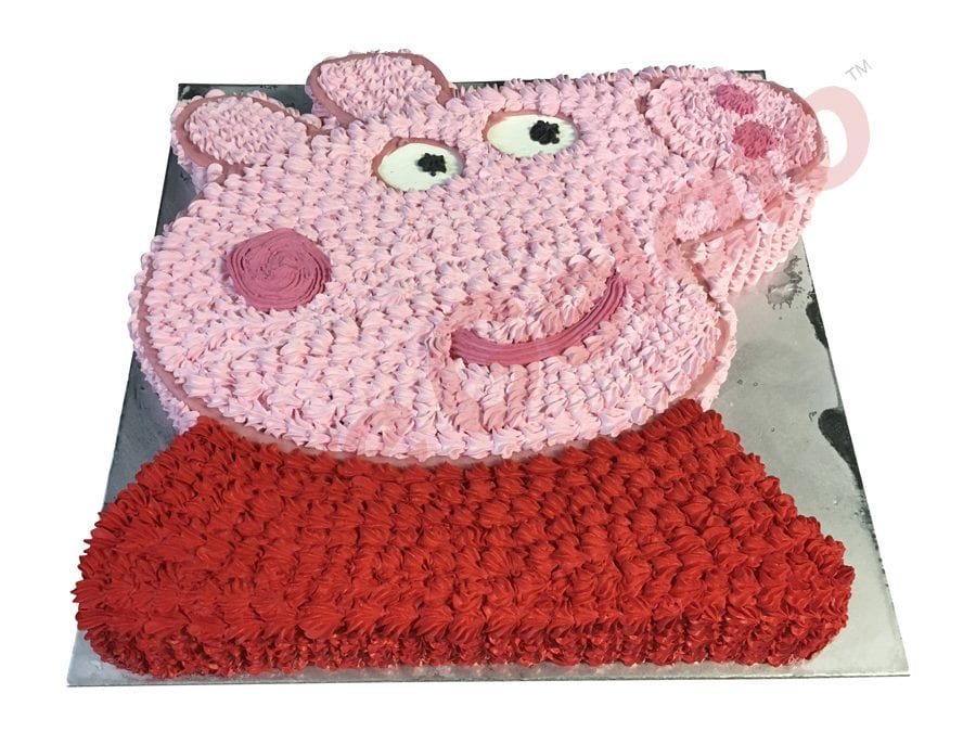 PEPPA PIG FACE GELATO CAKE 45 PERSON SIZE