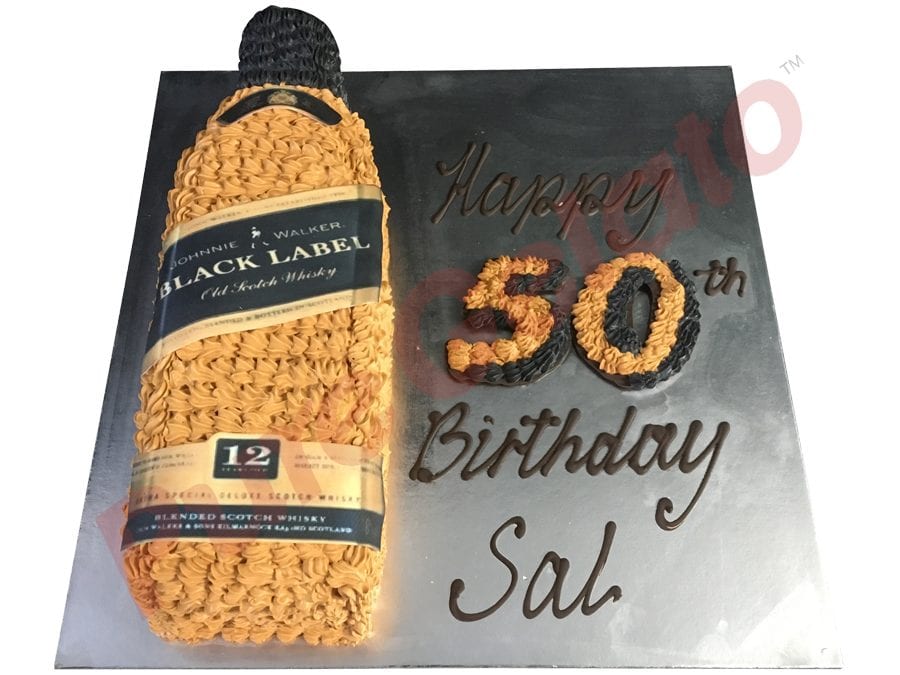 BOTTLE CAKE JOHNNIE WALKER BLACK LABEL WHISKY