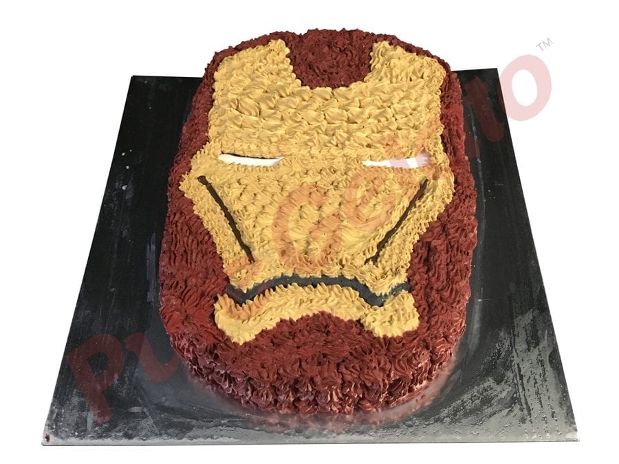 Ironman Face Gelato Cake