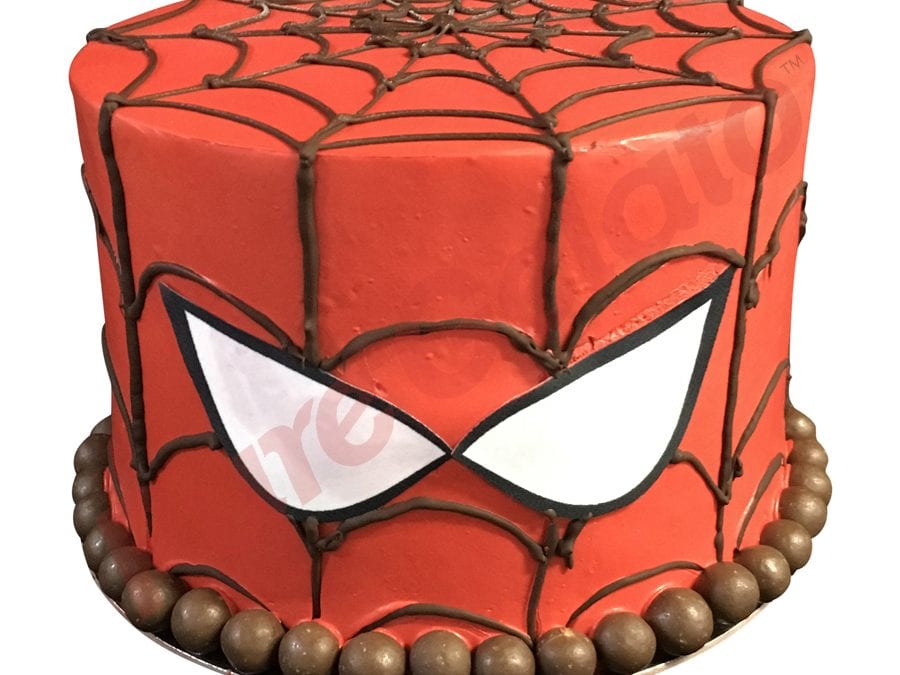 SPIDERMAN FACE TRIPLE STACK GELATO CAKE+CHOCOLATES