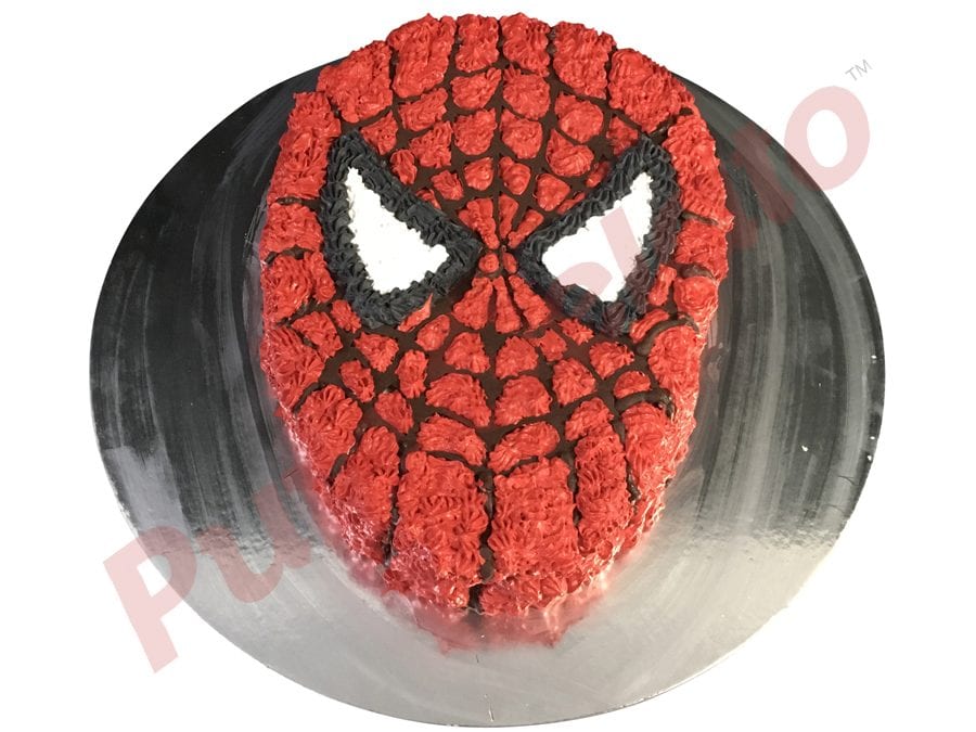 Spider Man face cut out gelato Cake