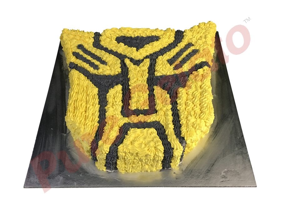 Transformer-face-bumblebee-Gelato-Cake