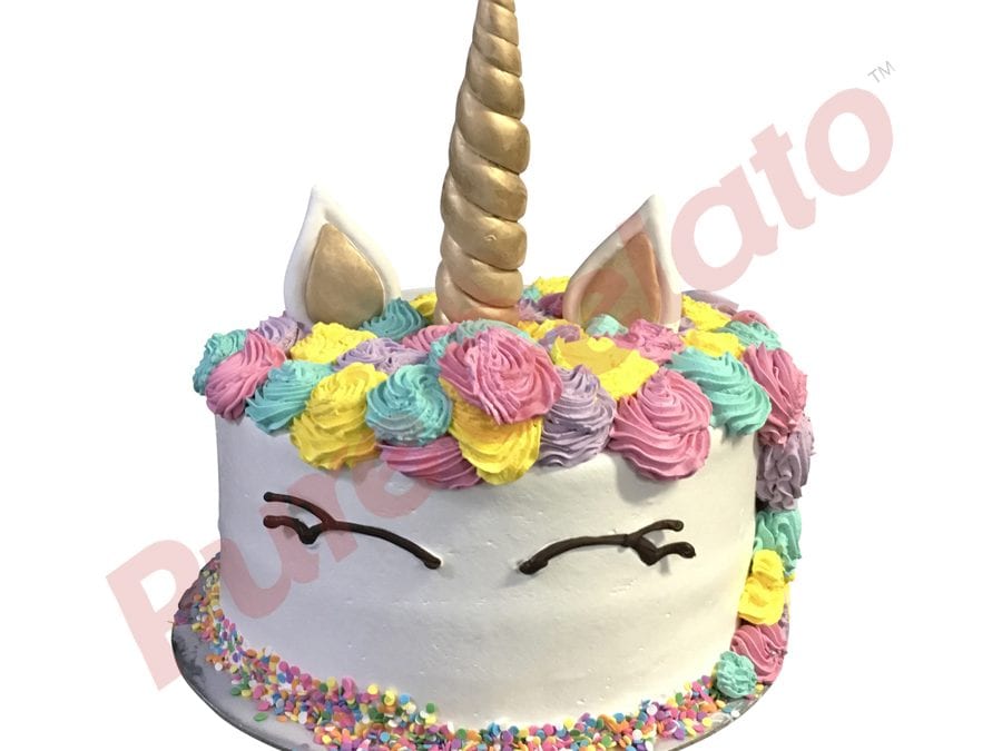 UNICORN FACE Double stack Pastel Colours With Sprinkles