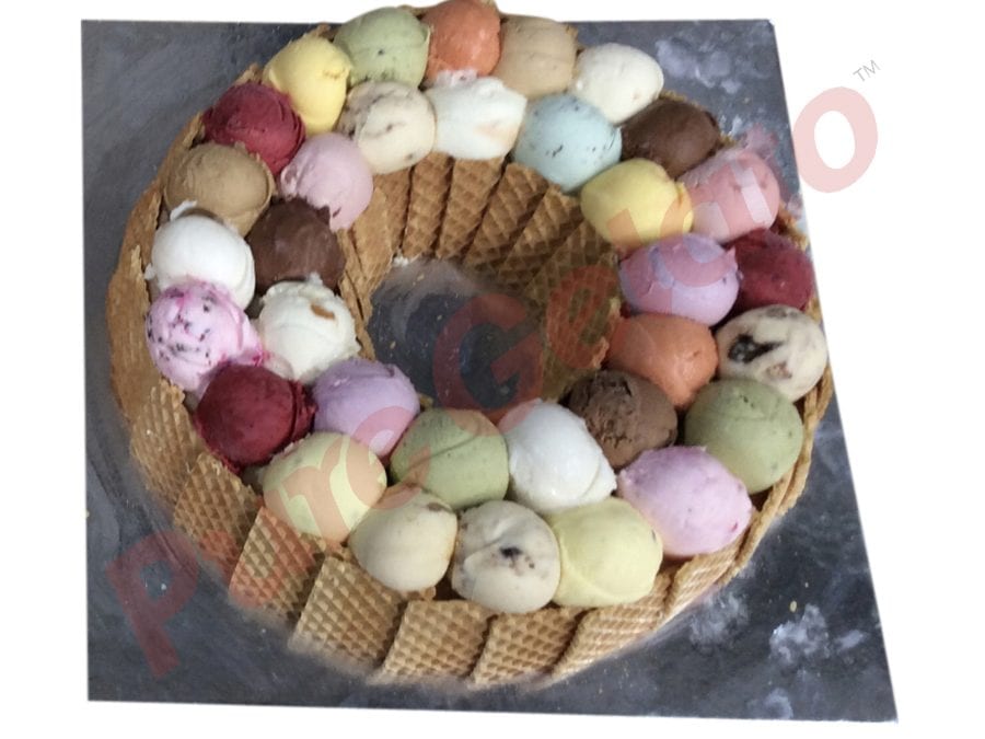 Scoop Cake letter O Wafer Sides