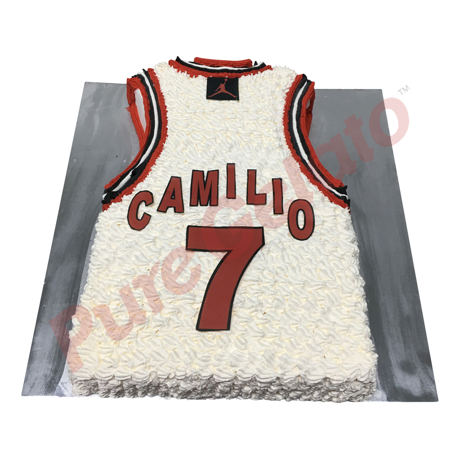 Jersey Cake Basketball Chicago Bulls Back Of Jersey Namenumber Pure Gelato Sydney Pure 